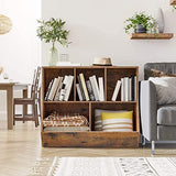 HOOBRO Rustic Brown Kids Bookshelf and Toy Storage Cubby HOOBRO