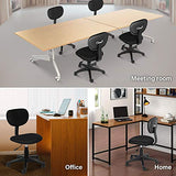 YSSOA Office Ergonomic Mesh Computer Chair with Wheels & Arms, Black, Lumbar Support YSSOA