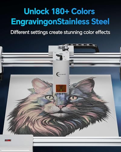 Carverall X1/JL9 20W Laser Engraver and Cutter with Air Assist, Laser Engraving Machine for Wood Metal Acrylic Glass Stone, Powerful DIY CNC Laser Cutter 11.8" x 11.8" 20000mW Class1 Carverall