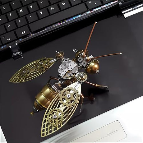 Mechanical Metal DIY 3D Bumblebee Model Kits Puzzle for Adults Insect Brass Puzzle Steampunk Electric Mechanical, Assembly DIY Gift Craft Hobby for Men (Bumblebee) NUOSHANZS