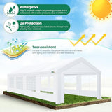 COBIZI 10x30 Party Tent Heavy Duty, Large Outdoor Wedding Tents for Parties with 8 Sidewalls & Built-in Sandbags,Waterproof Event Canopy Gazebo Commercial Tent for Carport,Camping,Patio,Windproof COBIZI