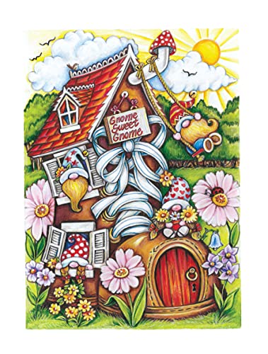 Creative Haven Gnome Sweet Gnome Coloring Book (Adult Coloring Books: Fantasy) Dover Publications