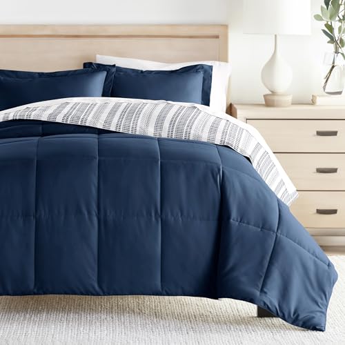 Linen Market Reversible Queen/Full Comforter Set (3 Piece) - Bring Luxury Home with Our Soft and Lightweight Down Alternative Comforters Queen Size - This Includes Your Comforter and 2 Pillow Shams Linen Market