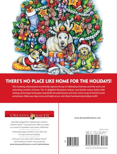 Creative Haven Home for the Holidays Coloring Book (Adult Coloring Books: Christmas) WoodArtSupply