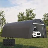 Kiss the Water Domed Carport with 4 Cloth Bags, Portable Garage with 2 Roll-up Doors, Heavy Duty Car Canopy Party Tent, All-Season Storage Shelter Shed for Boat, Truck, or Garden Tools, 12' x 25' Kiss the Water