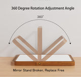 ZOROSY Wood Table Makeup Mirrors for Women - Rectangle Wall-Mounted Mirrors Desk Mirrors for Living Room Bedroom Birthday Gifts ZOROSY