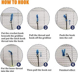 Generic Highland Cow & Sunflowers Latch Hook Kits Rug DIY Cushion Tapestry Making Crochet Hook Mat Making Kits Color Preprinted Pattern Canvas DIY Carpet Needlework Crochet Kits 52x38cm (d99-114) Generic