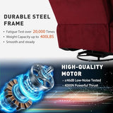 EONIX Dual Motor Power Swivel Rocker Recliner Chair for Living Room, Power Adjustable Backrest and Extended Footrest, Shell Shape Recliner Chair with USB Charging Ports, SXXY004021, Burgundy