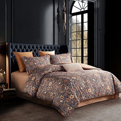 Cupocupa Duvet Cover Set;Duvet Cover Twin Bedding Set Fluffy Boho Duvet Cover Set Paisley Floral Bedding Collection Duvet Cover with Pillowcases Cupocupa