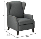 Christopher Knight Home Wescott Traditional Fabric Recliner, Charcoal GDFStudio