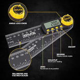 LEXIVON Aluminum Digital Angle Finder Gauge, 5-inch/130mm Multi-Purpose Protractor, Includes XL Display and Rugged Zippered Pouch (LX-DAF5) LEXIVON