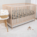 The Peanutshell 4 Piece Organic Cotton Baby Crib Bedding Set for Boys & Girls - Newborn, Infant & Toddler Nursery Bed Set Decor with Two Crib Sheets, Dust Ruffle Comforter - Safari Serenity The Peanutshell