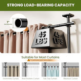 SUNALLY Room Divider Curtain Rod, No Drilling 4-10ft(H) 28-140inch(W) Adjustable Privacy Wall Divider for Room Separation, Heavy Duty Temporary Partition Space Separator Tension Rods, Black SUNALLY