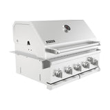 Spire Premium Grill built-in head, 5-Burner with Rear Burner Propane Grill, Convertible to Natural Gas, 30 inches Built In 3050R Island Grill Head, Stainless Steel, BBQ Grill Island Spire