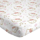 Jay Franco Sheet Set with Fitted, Flat Sheets & Pillow Cover - Ultra-Soft Bedding with Pillowcase for Room Decor, Pink - Hello Kitty, 4 Piece Full Jay Franco