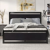 Modern Heavy Duty Queen Size Bed Frame with Wooden Headboard by SHA CERLIN SHA CERLIN