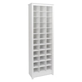 Prepac White Tall Storage Cabinet, Shoe Cabinet, Entryway Furniture with 36 Shoe Cubbies 13"D x 23.5" W x 72.5" H Prepac