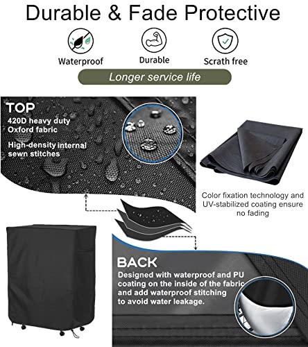 Falezern 33 in Folding Bed Cover, With Metal Zipper and Adjustable Drawstring, Dustproof and Waterproof, Thickened Storage Cover for Fold Up Cot Falezern