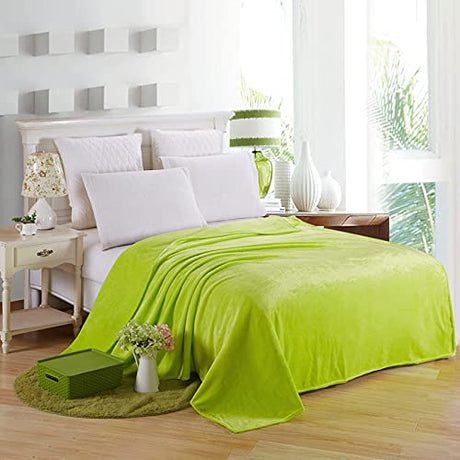 Blanket, Throw Blanket, Single, Double, Flannel, Plain, Cute, Large, Half Blanket, Throw Collar, Basic, Cold Protection, Heat Retention, Bedding, 39.4 x 55.1 inches (100 x 140 cm), For Summer, Microfiber, Warm, Soft, Year-Round Use, Washable WoodArtSupply