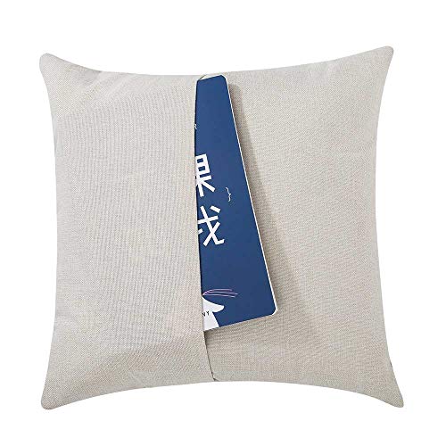 QOMOLANGMA Blank Sublimation Pillow Cover 15.75" x 15.75" Linen Heat Transfer Printing Sublimation Blank Pocket Pillow Case Linen Pillowcase (10PCS) QOMOLANGMA