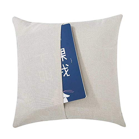 QOMOLANGMA Blank Sublimation Pillow Cover 15.75" x 15.75" Linen Heat Transfer Printing Sublimation Blank Pocket Pillow Case Linen Pillowcase (10PCS) QOMOLANGMA