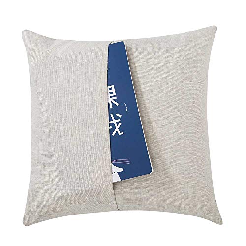 QOMOLANGMA Blank Sublimation Pillow Cover 15.75" x 15.75" Linen Heat Transfer Printing Sublimation Blank Pocket Pillow Case Linen Pillowcase (10PCS)