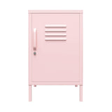 Novogratz Cache Metal Locker End Table, Bashful Pink Novogratz