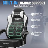 GTPLAYER Big and Tall Gaming Chair Breathable Fabric Computer Chair with Strong Lumbar Support, Comfortable Office Chairs with Pocket Spring Cushion, High Back Ergonomic Desk Chairs with Footrest GTPLAYER