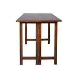 Casual Home Solid Wood Folding Convertible Dining Console Table, 40" W x 28" D x 30" H, Warm Brown Casual Home