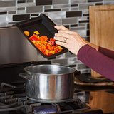 Glad Acacia Wood Cutting Board with Slide Out Trays | Catches Food and Waste | Solid Wooden Butcher Block with Removable Drawers | Kitchen Cooking Glad