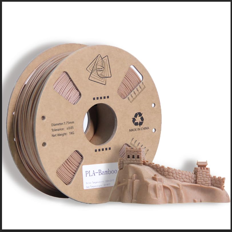 3D Printer Filament Bamboo Fiber - Bambu Filament pla - Wood Filament pla - 1.75mm(2.2 LBS) - WoodArtSupply