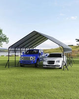 20x25 FT Heavy Duty Metal Carport Kit, Reinforced Frame with Anchors, for Trucks, Boats, RV, Tractor, 100MPH Wind & 35PSF Snow Rating, Easy Assembly PeakPursuit