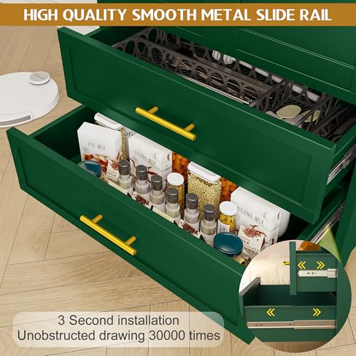 GAIOUS 71" Tall Metal Pantry Cabinet, Steel Storage Cabinets with 2 Doors, 2 Adjustable Shelf and 2 Drawers, Used as Kitchen Cabinet, Freestanding Cupboard for Kitchen, Office, Living Room (Green) GAIOUS