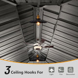 Domi 12x18FT Hardtop Gazebo, Aluminum Outdoor Gazebo with Galvanized Steel Double Roof Canopy, Drainage Gutters, Curtain and Netting, Metal Gazebo Pavilion for Party, Wedding, Dining domi outdoor living