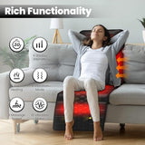 DOPICT Massage Mat, Detachable Neck Massager, Full Body Vibration Heating, Massage Pad with 10 Vibrating Motors and 9 Speed Settings for Home Office Use, Gift for Men Women Parents Christmas,Black DOPICT