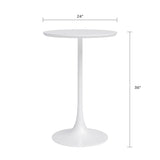 Jamesdar Kurv Counter Height Table, White Jamesdar