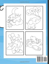 Elephant Coloring Book: Fun Animal Activity Pages for Kids with Cute Elephants | Suitable For Toddlers, Boys & Girls | Great Gift For Children Majosta