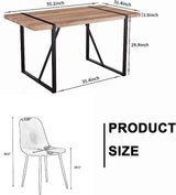 MUUOKY Dining Table Set for 4, Modern 55'' Wood Dining Table Set,Kitchen Table and Chairs Set of 4,Ideal for Kitchen Dining Room MUUOKY