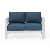 UDPATIO Outdoor Loveseat Aluminum Outdoor Furniture Sofa, Patio Seating Loveseat with 5" Thick Cushion and Waterproof Cover UDPATIO