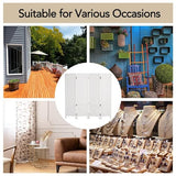 Wnutrees 4 Panel Pegboard Display, 5 Ft Wood Folding Privacy Screens Room Divider, Portable Freestanding Display Board for Craft/Art Shows, Retail, Events, Wall Organizer, Rustic Barnwood, White Wnutrees