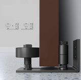 S&Z TOPHAND 34 in. x 84 in. Unfinished British Brace Knotty Barn Door with 6.6FT Sliding Door Hardware Kit/Solid Wood/Unfinished British Brace Barn S&Z TOPHAND