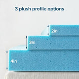 ZINUS 2 Inch Green Tea Cooling Gel Memory Foam Mattress Topper, Smaller, More Convenient WonderBox Packaging, Cooling Gel Foam, CertiPUR-US Certified, King ZINUS