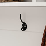 AIEGLE Large 3-in-1 Entryway Hall Tree with Shoe Bench and Coat Rack with 18 Shoe Storage Cube and 6 Hanging Hooks, White (63" L x 17.3" W x 66.9" H) AIEGLE