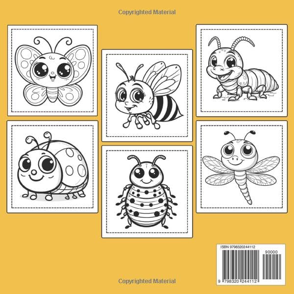 Bugs and Insects Bold and Easy Coloring Book: 50 Simple & Cute of Bugs And Insects Drawings With Bold Lines for Adults and Preschool Kids (Bold and Easy Coloring Book Series) Majosta
