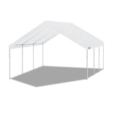 King Canopy Hercules 18-Feet by 20-Feet, 2-Inch Hammertone Steel Frame w/Buttons, 8-Leg, Carport, White King Canopy