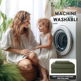 SONORO KATE 100% French Pure Linen Queen Size Sheets, Breathable and Durable, 16 Inch Deep Pocket - 4 Piece (Olive Green) SONORO KATE
