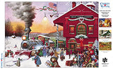 Buffalo Games - Charles Wysocki - Whistle Stop Christmas - 500 Piece Jigsaw Puzzle Red, Violet, Green, 21.25"L X 15"W Buffalo Games