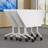 Okeysen Conference Room Table 1 Pack, Modern Modular Folding Training Tables with Flip Top, Mobile Table with Four Locking Wheels, Executive Desk for Meeting Room, Office, Classroom Okeysen