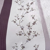 Chezmoi Collection Linnea 7-Piece Luxury Purple Lavender Gray Cherry Blossom Floral Embroidery Comforter Set, Queen Chezmoi Collection