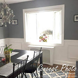Ekena Millwork PNL16X20AS-02 16"W x 20"H x 1/2"P Ashford Molded Scalloped Wainscot Wall Panel Ekena Millwork